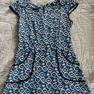 Vintage Nooworks snake eyes fit flare dress excellent condition